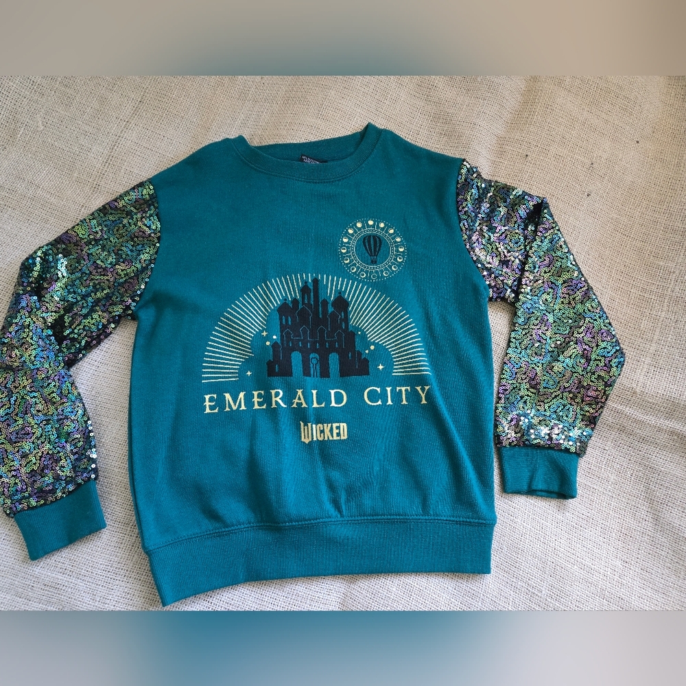 Green Elphaba Wicked Pullover Sweater With Sequin